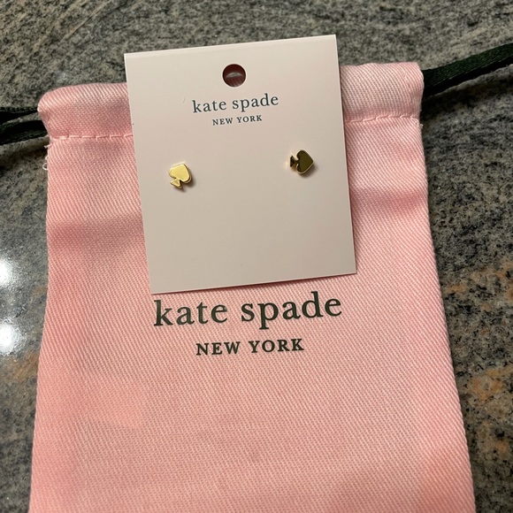 kate spade Jewelry - Classic gold Kate Spade readings - spade shape